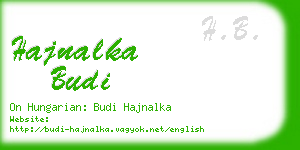 hajnalka budi business card